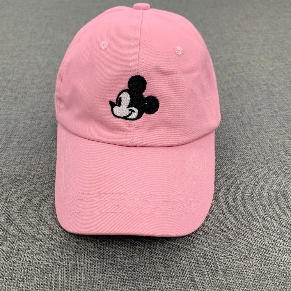 Pink Women's Mickey Mouse Baseball Cap Cotton Adjustable Strap‎